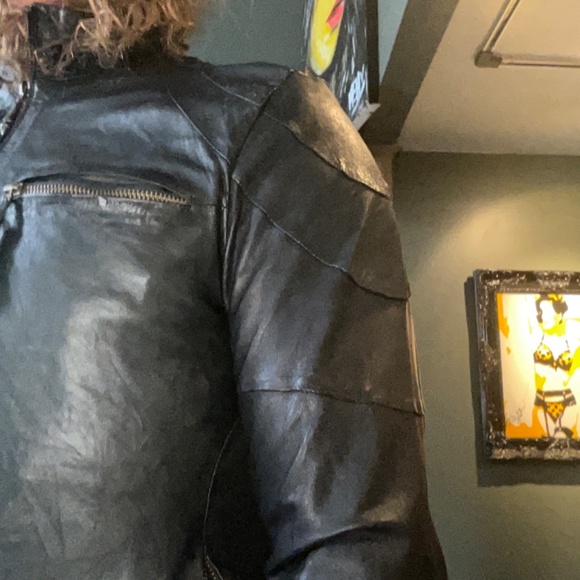 Premium Leather Lightweight Black Jacket, Mens M - Picture 8 of 8